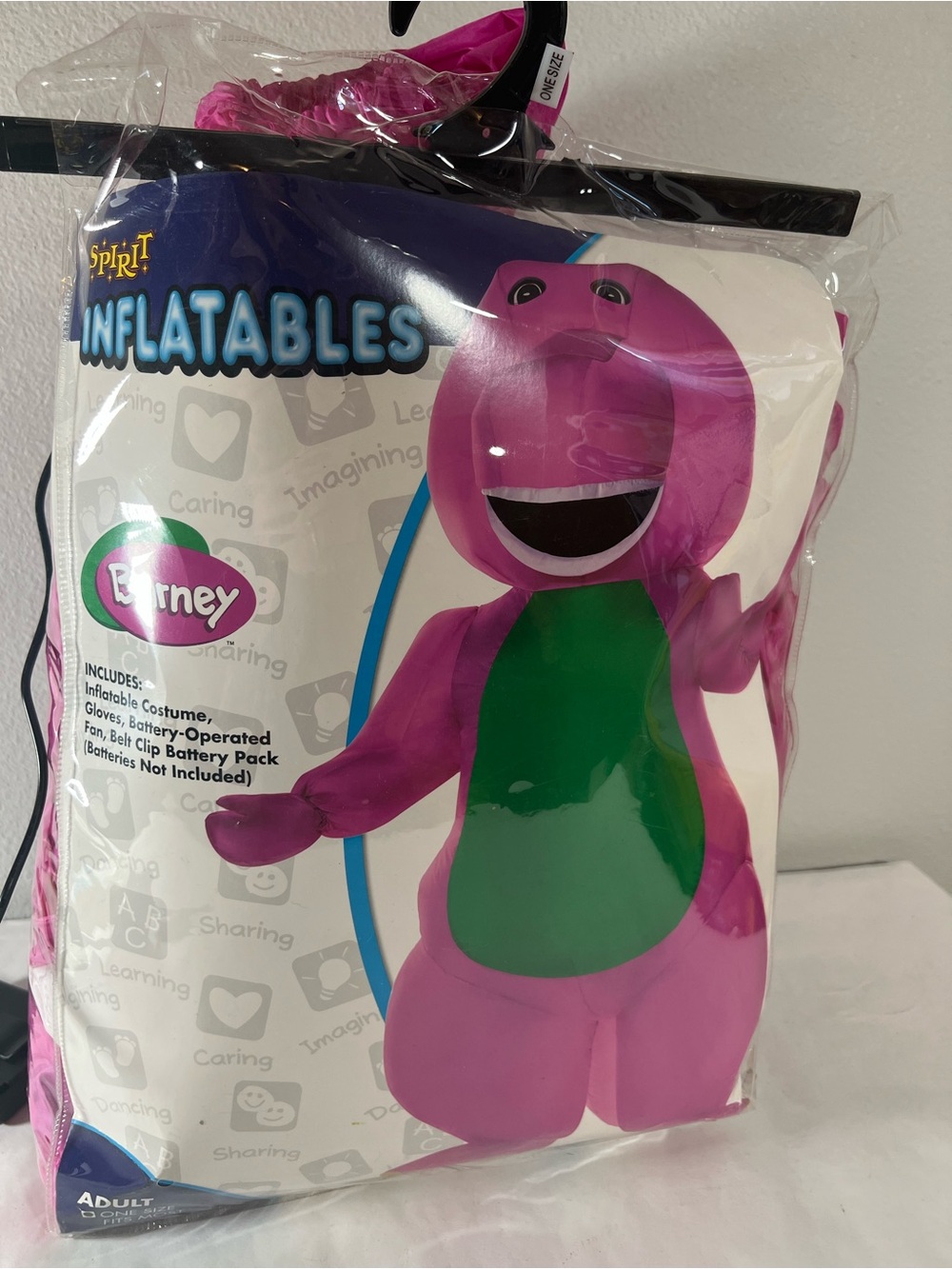 Barney inflatable costume adult missing one glove
